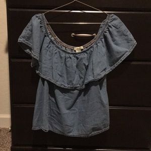 Loose denim top
